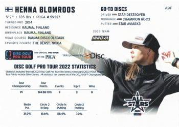 2023 Disc Golf Pro Tour - All-Stars #A9F Henna Blomroos Back